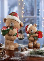 Bemalter B&auml;r aus Magnesia BRAUN-ROT