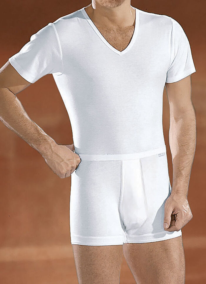 Mey Noblesse Zweierpack Unterhosen aus Feinripp mit Eingriff, weiß 