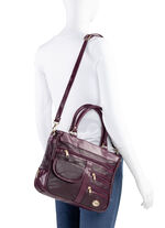 Patchwork-Tasche mit abnehmbarem Umhängeriemen BORDEAUX