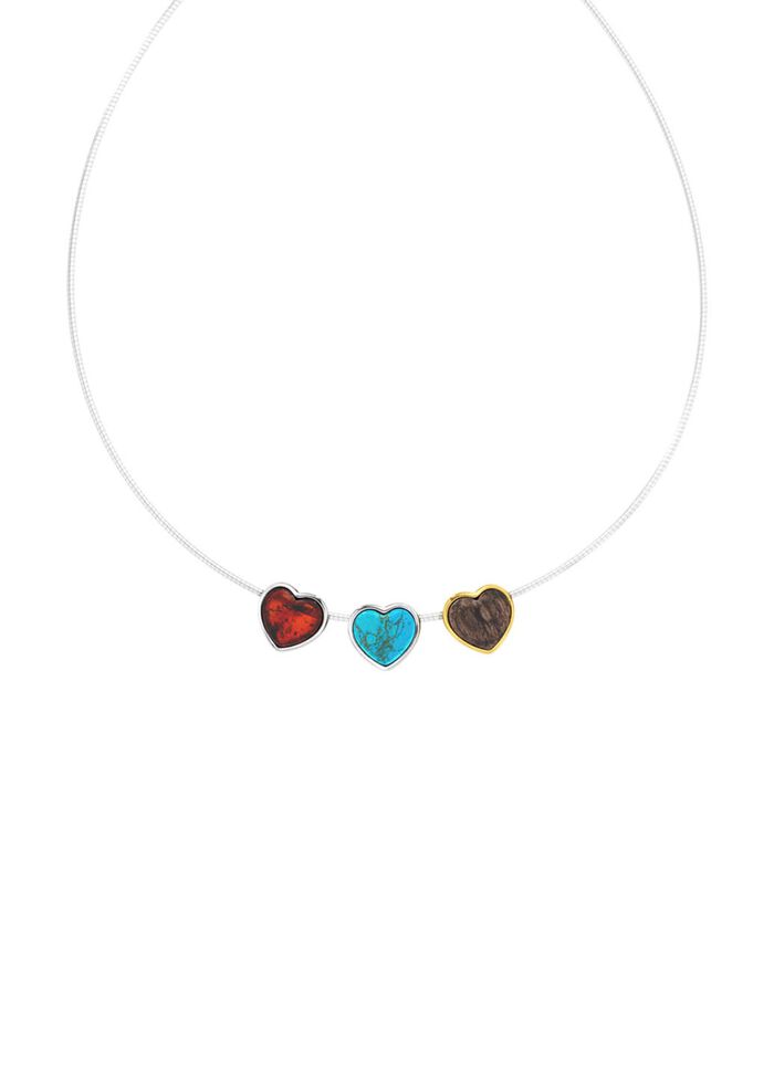 Herz-Anh&auml;nger mit Bernstein 