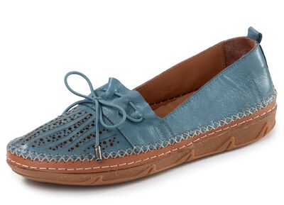 ELENA EDEN, sommerliche Damen-Slipper, Weite G, aus Leder 