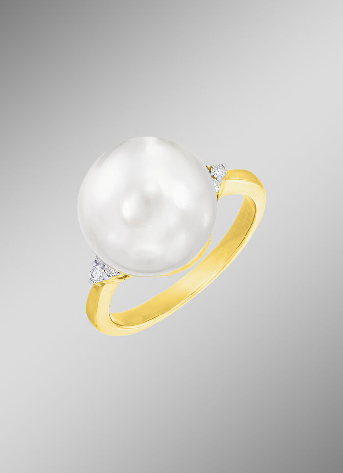 Zauberhafter Damenring mit Südsee-Perle 