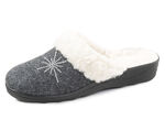Gefütterte Damen-Hausschuhe, mit Schurwolle ANTHRAZIT