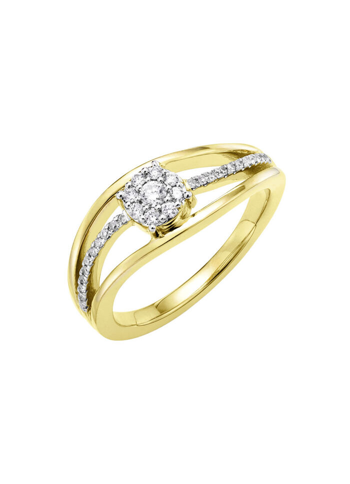 Damenring mit Diamanten und Brillanten 