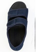 Bequeme Damen-Hausschuhe, Weite H, mit herausnehmbarem Fu&szlig;bett MARINE