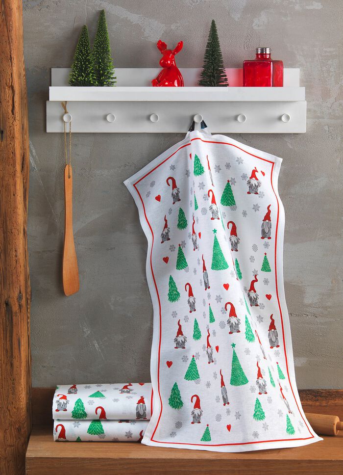 Weihnachtliche Geschirrtücher im 3e-Set 