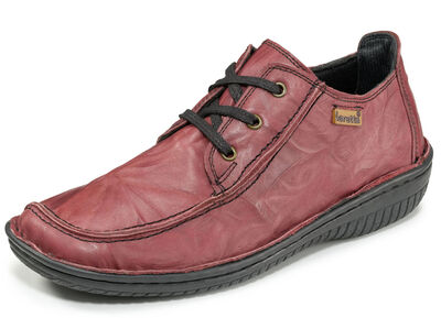 Schnürschuh aus Nappaleder mit Knitter-Struktur 