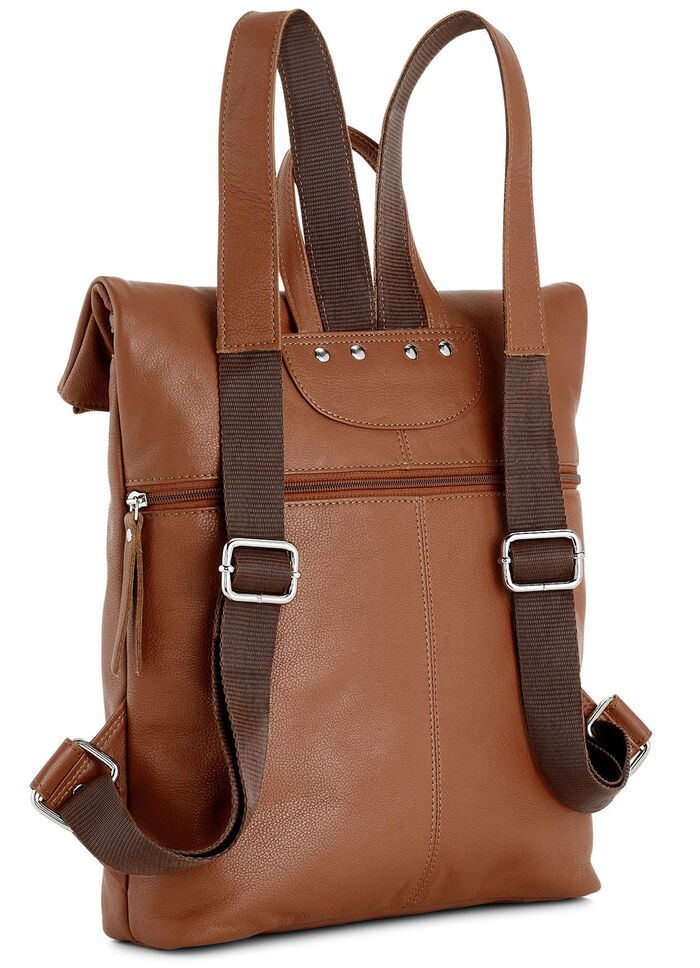 Laurina, Rucksack, Damen, mit zwei verstellbaren Umhängeriemen COGNAC