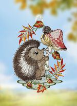 Fensterbild aus Plauener Spitze 