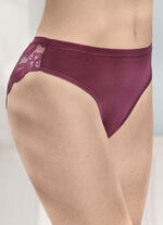 Laurina Viererpack Slips mit floraler Elastikspitze 