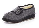 Atmungsaktive Damen-Hausschuhe, mit Klettverschluss GRAU