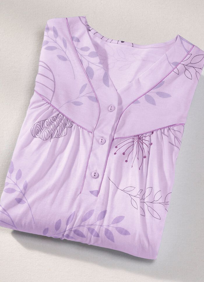 Zweierpack Nachthemden, 3/4 -langen &Auml;rmeln mit Knopfleiste 