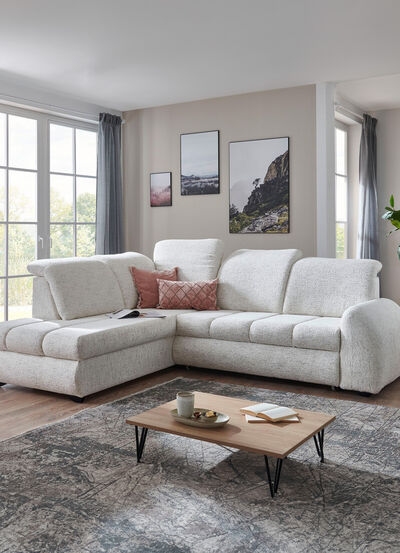 Polsterecke mit Funktion und verstellbaren Kopfstützen 