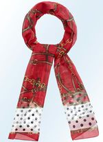Schal mit aktuellen Ketten- und G&uuml;rtelmotiven 
