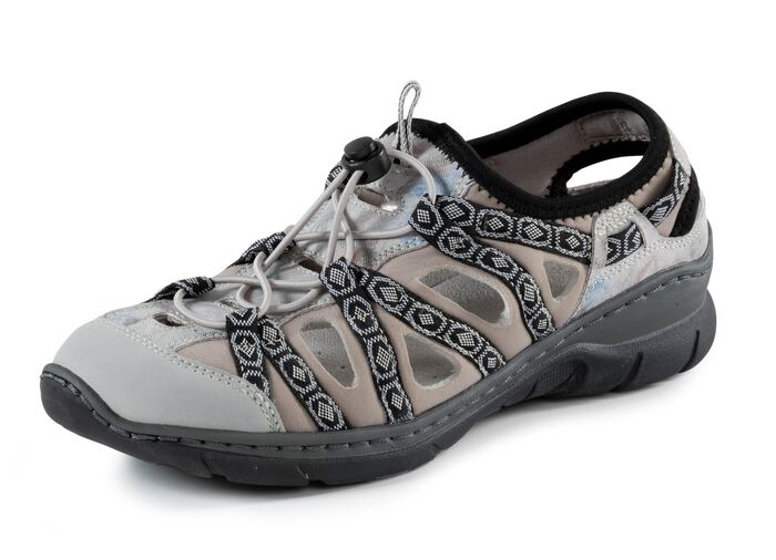 ELENA EDEN Sandale mit Textilbord&uuml;re 