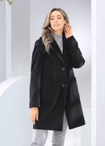 Kurzmantel mit Knopfleiste SCHWARZ