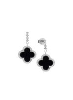 Schicke Kleeblatt-Ohrstecker aus Silber 