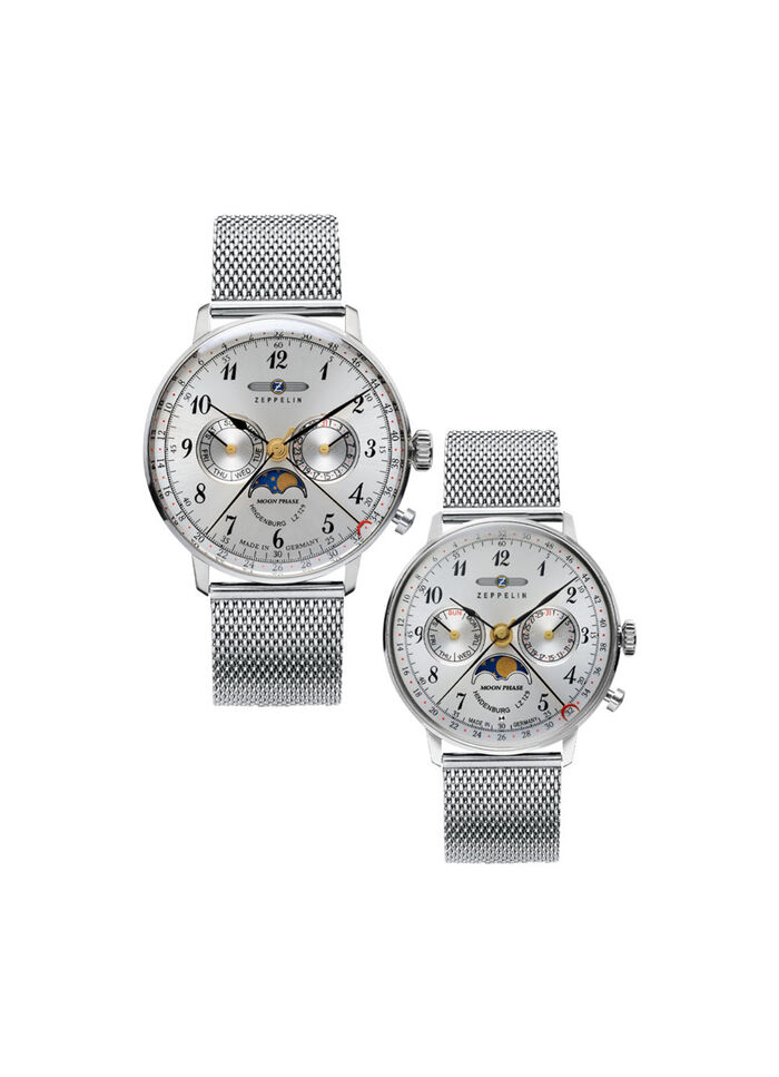 Zeppelin-Quartz-Partneruhren aus der Serie Hindenbrurg 