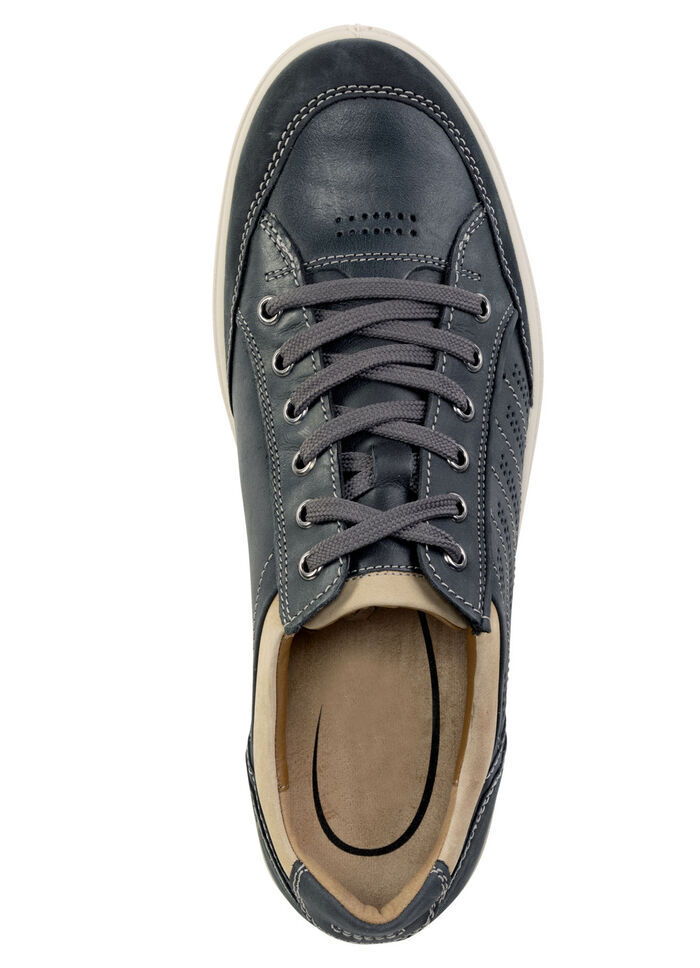 GINO Galante Sneaker mit Kontrast-Besätzen und Zierlochung BLAU