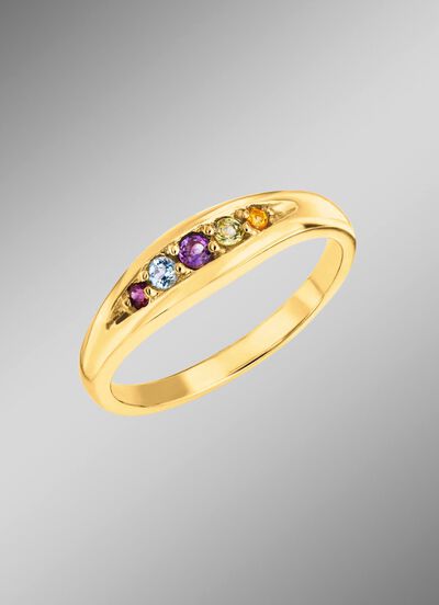 Strahlende Eleganz: Damenring mit echten Edelsteinen 