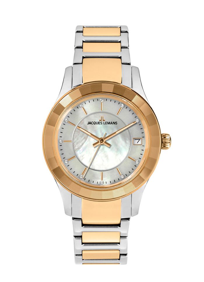 Jacques Lemans Quartz-Damenuhr - Eleganz in Bicolor 