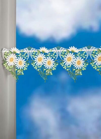 Stangendekoration aus echter Plauener Spitze 