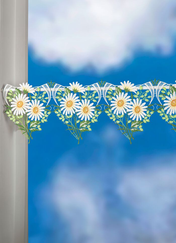 Stangendekoration aus echter Plauener Spitze 