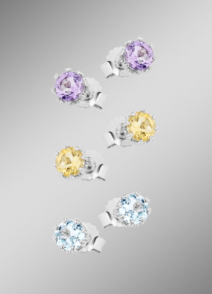 Ohrstecker aus Silber, 3er-Set 