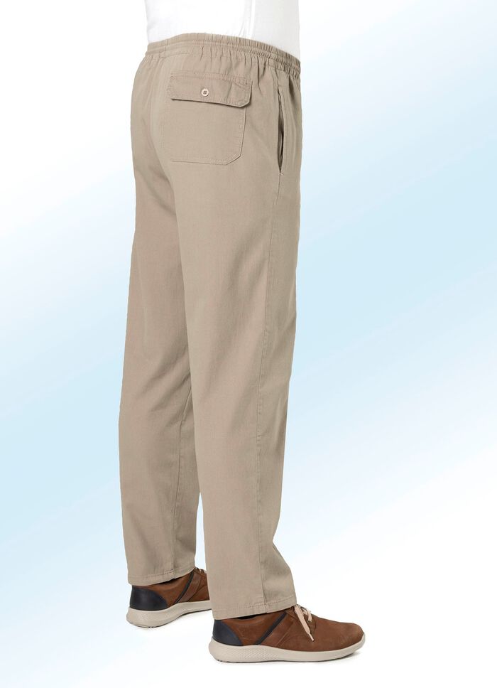 Schlupfjeans mit Gummibund und Kordelzug in 4 Farben BEIGE