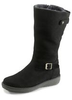 Waldl&auml;ufer, gef&uuml;tterte Damen-Stiefel, Winterschuhe, Weite H, mit Lammfell 