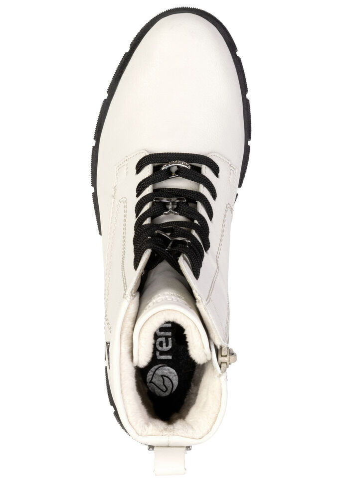 Remonte, schicke Damen-Stiefeletten, Winterschuhe, Weite G, mit Reißverschluss NATURWEISS