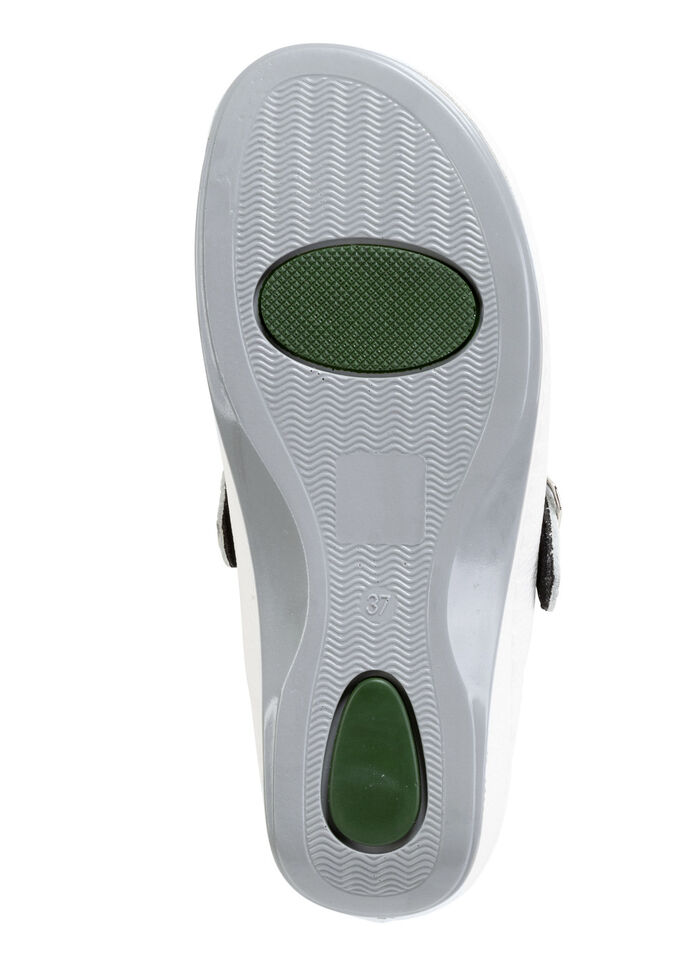 Mubb, klassische Damen-Clogs, Wete H, mit herausnehmbarem Fußbett WEISS