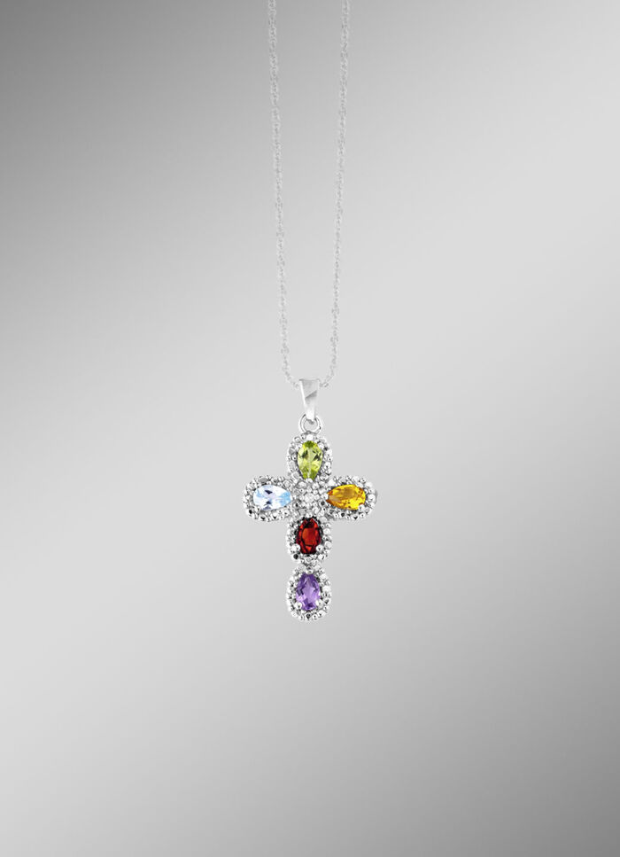 Eleganter Kreuz-Anhänger vmit Diamant 