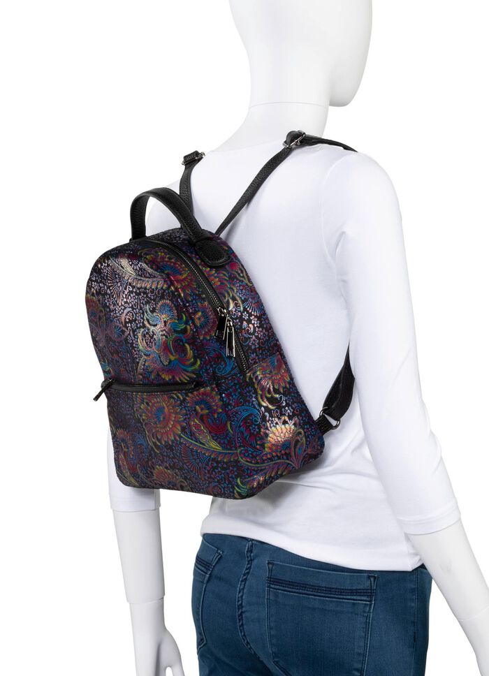 Laurina Rucksack aus bedrucktem Kalbleder 