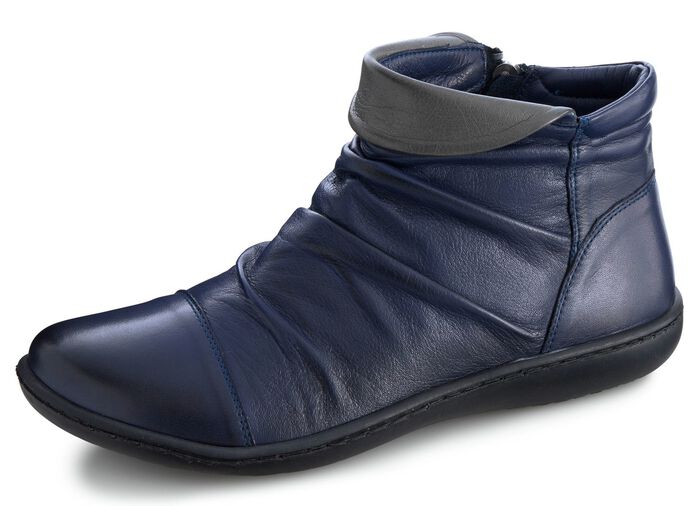 Bootie mit umschlagbarem Kragen BLAU-GRAU