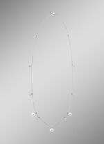 Halskette mit S&uuml;&szlig;wasser-Zuchtperlen und synth. Zirkonia 