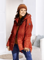 Longjacke mit umschlagbarem Regenschild 