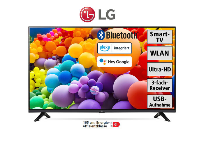 LG UT73006LA-4K-Ultra-HD-LED-Fernseher mit optimiertem a5 Gen7 4K AI-Prozessor 