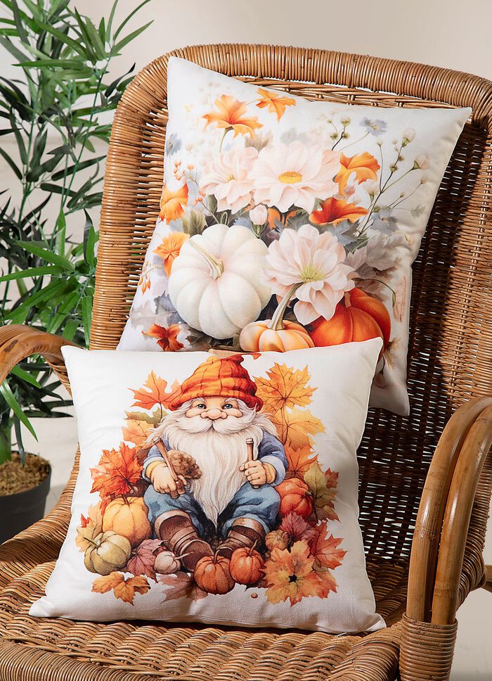 Herbstliche Kissenbez&uuml;ge in Samtoptik 