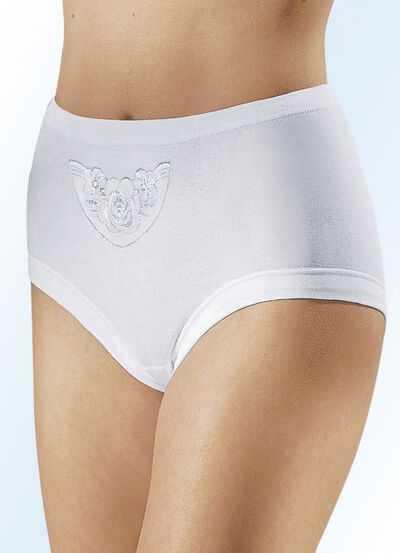 Fünferpack Slips mit Batistmotiv 