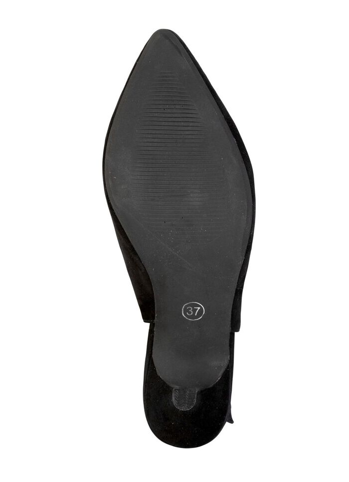 Andrea Conti Sling-Pumps aus weichem Samt-Chevreauleder SCHWARZ