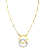 Moderne Halskette mit 18 Diamanten 