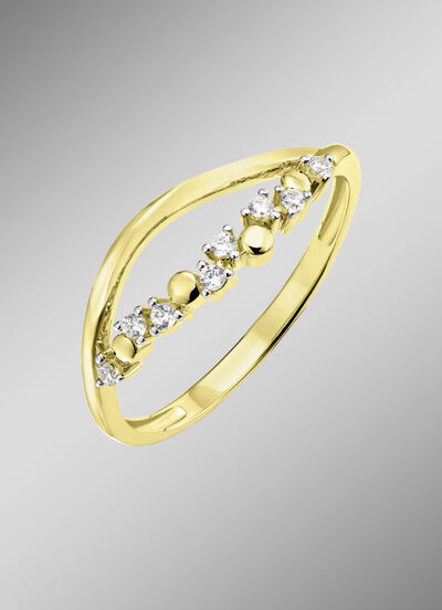 Zeitlose Eleganz: Damenring mit synth. Zirkonia 