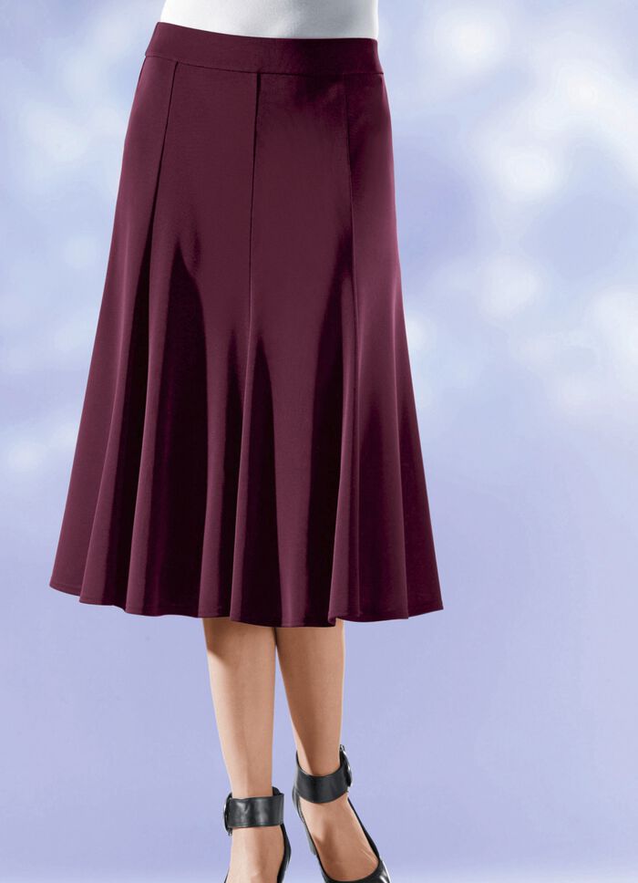 8-Bahnenrock mit glockig schwingendem Saum BORDEAUX