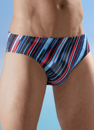 Badehose in Slipform, allover dessiniert 