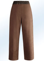 Weich flie&szlig;ende Culotte in Wildleder-Optik COGNAC