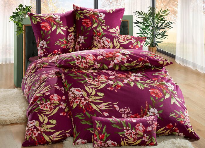 Beidseitig bedruckte Bettw&auml;sche-Garnitur 