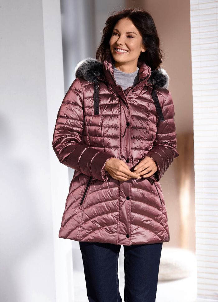 Jacke mit abnehmbarer Kapuze MAUVE