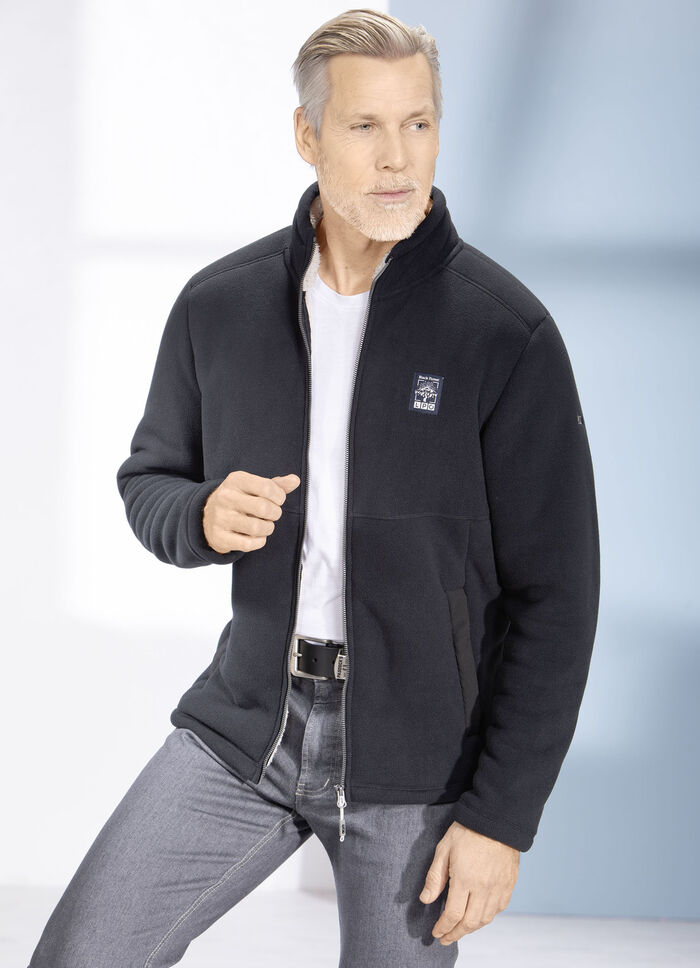 Fleecejacke von „LPO“ SCHWARZ
