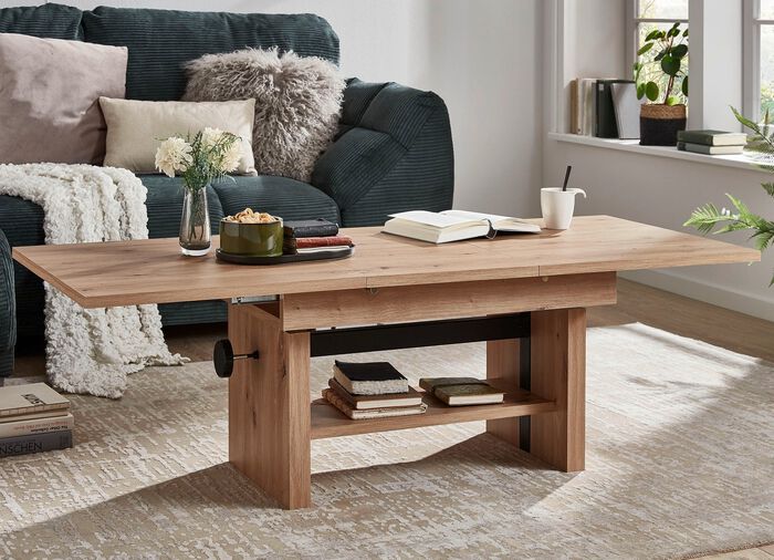 Couchtisch mit Lift-Mechanik EICHE ARTISAN